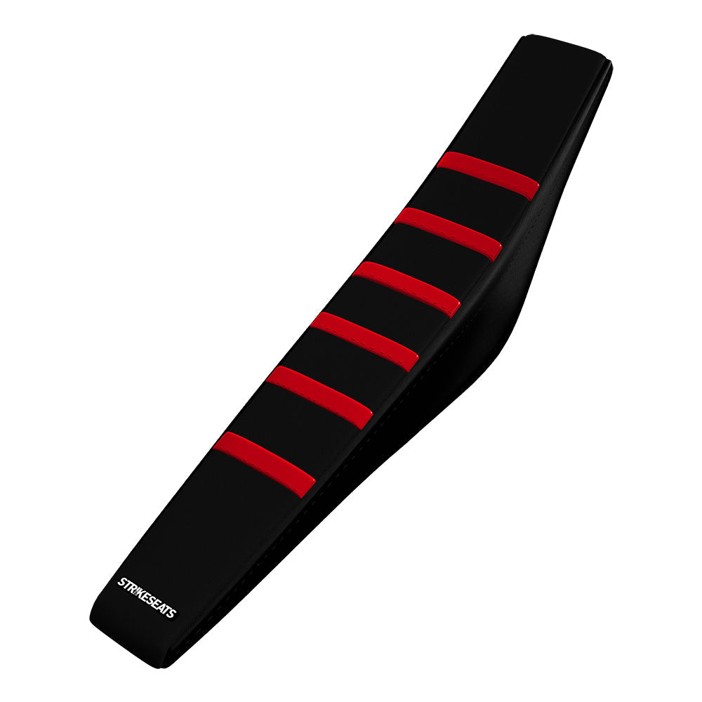 Honda CR125 00-07/CR250 00-07 ROJO/NEGRO/NEGRO Funda de asiento acanalada con agarre