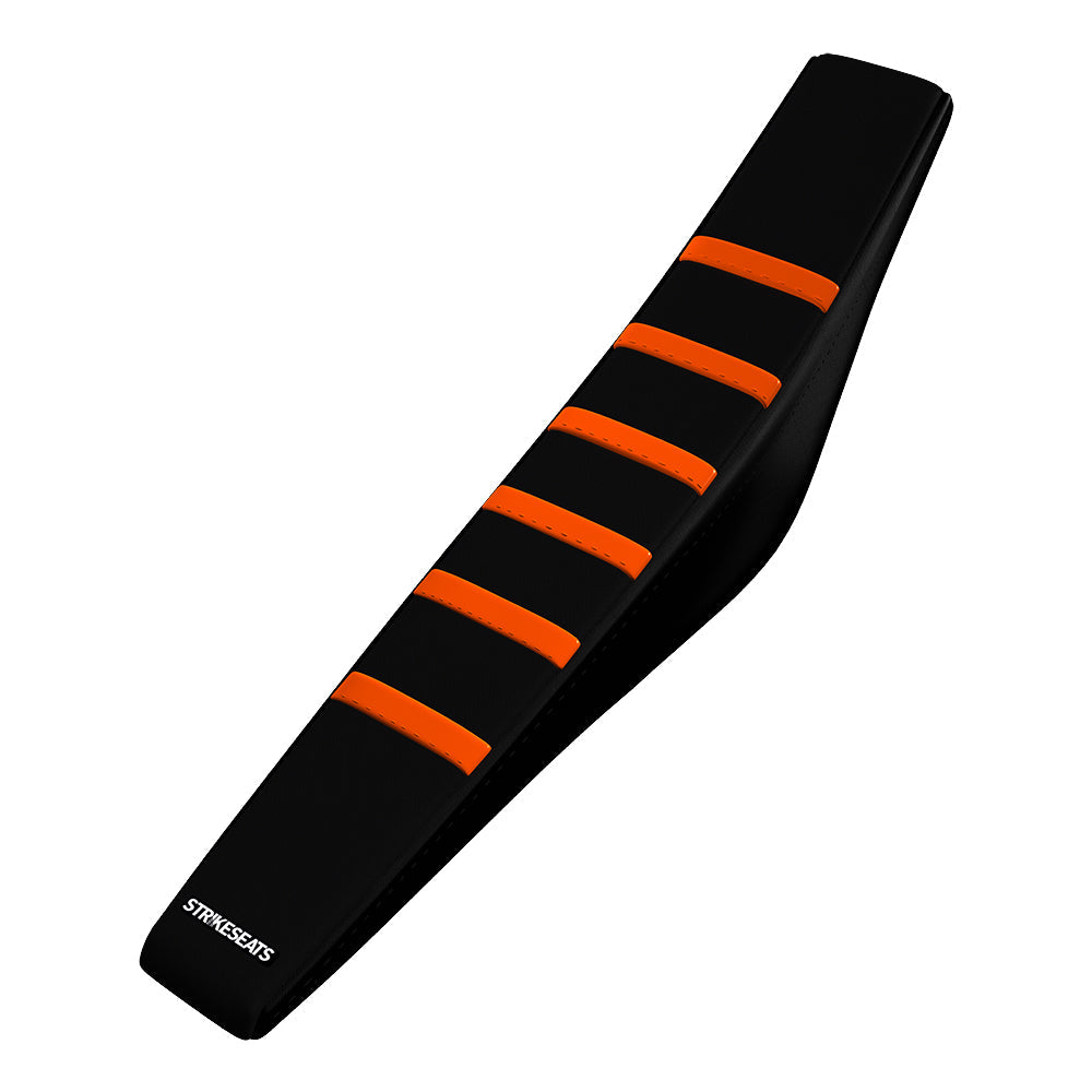 Funda de asiento acanalada con agarre naranja/negro/negro para KTM 50SX 2024