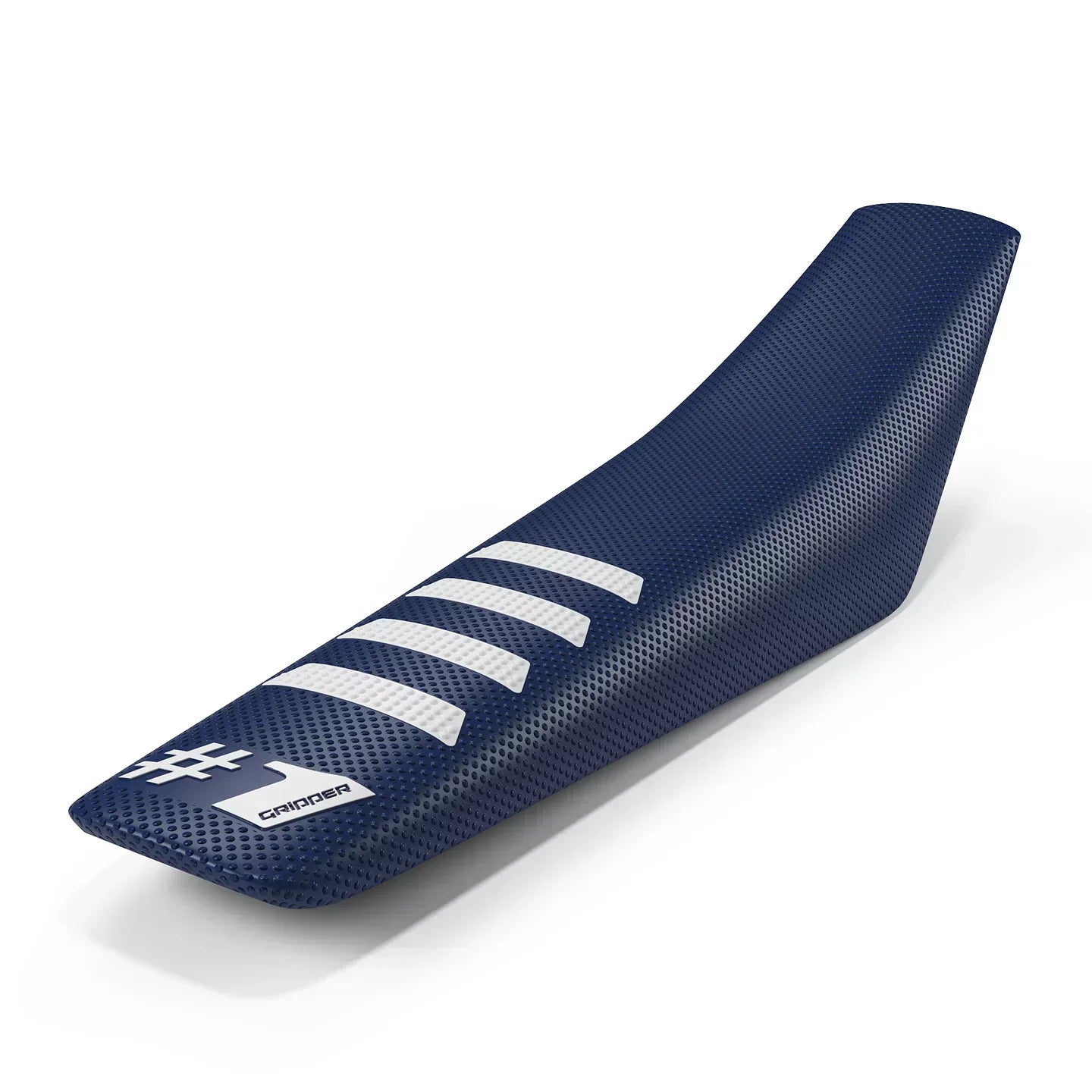 Funda de asiento acanalada - Azul oscuro/Blanco