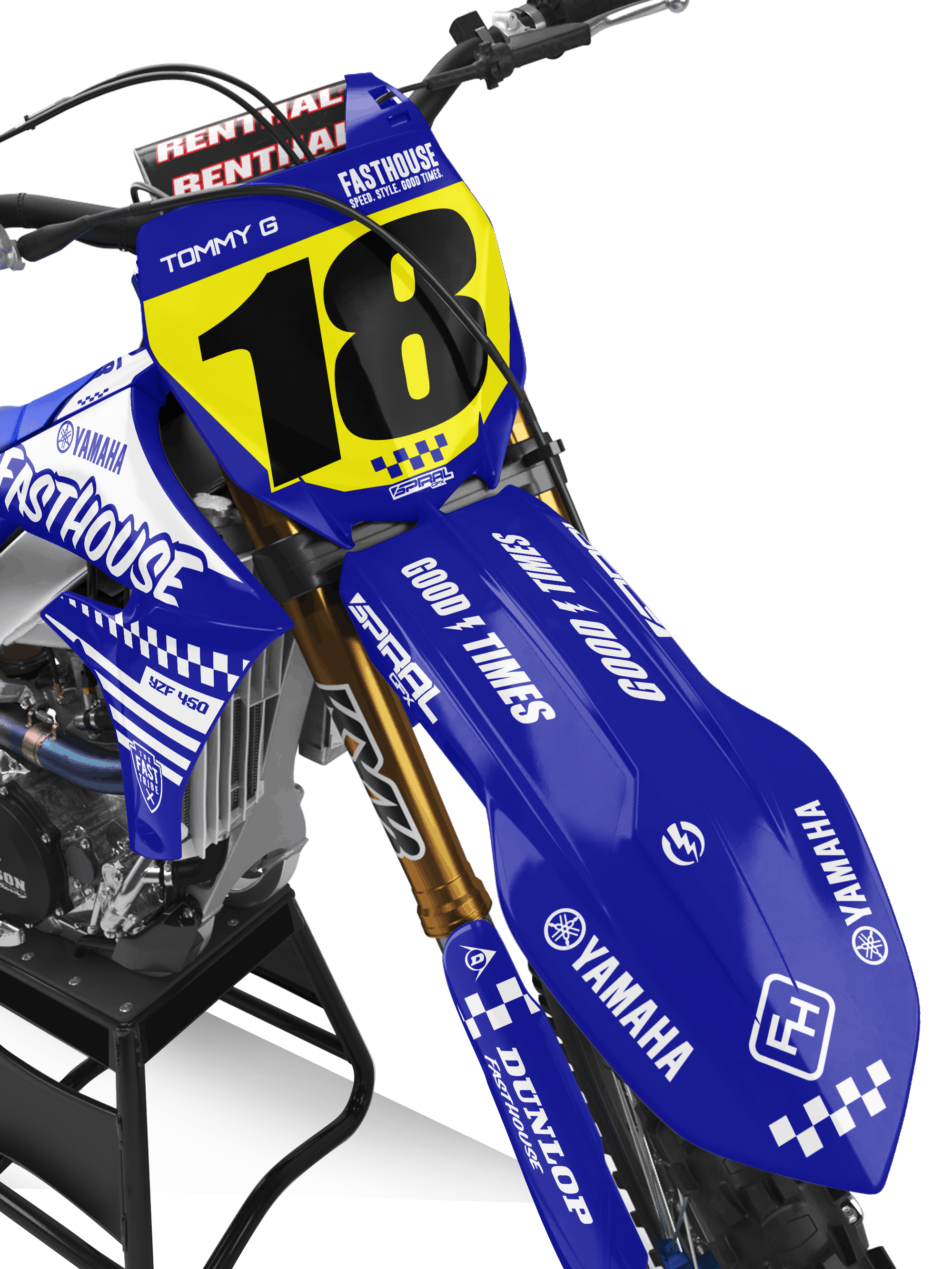 Yamaha // Blu a scacchi (tutte le moto)