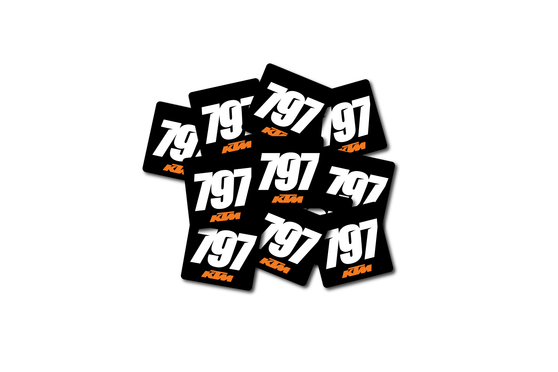 10 adesivi per mozzi // Logo KTM + kit grafico motocross Your