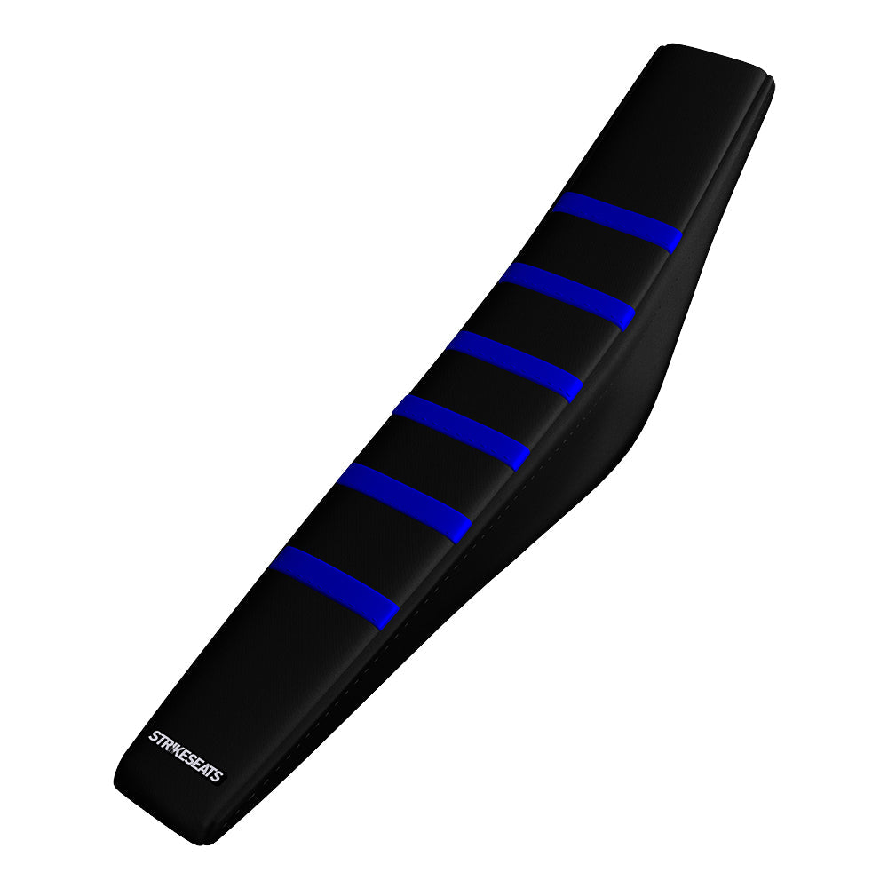 Funda de asiento acanalada con agarre azul/negro/negro Yamaha PW50 85-23 