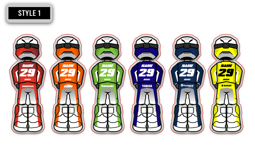 Rider Sticker // Your Name and Number Motocross Graphics by SpiralGFX