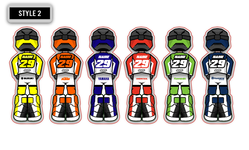 Rider Sticker // Your Name and Number Motocross Graphics by SpiralGFX