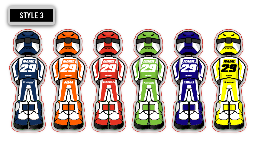 Rider Sticker // Your Name and Number Motocross Graphics by SpiralGFX