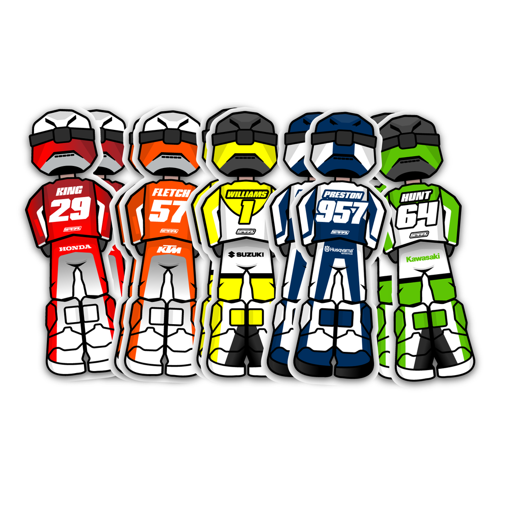 Rider Sticker // Your Name and Number Motocross Graphics by SpiralGFX
