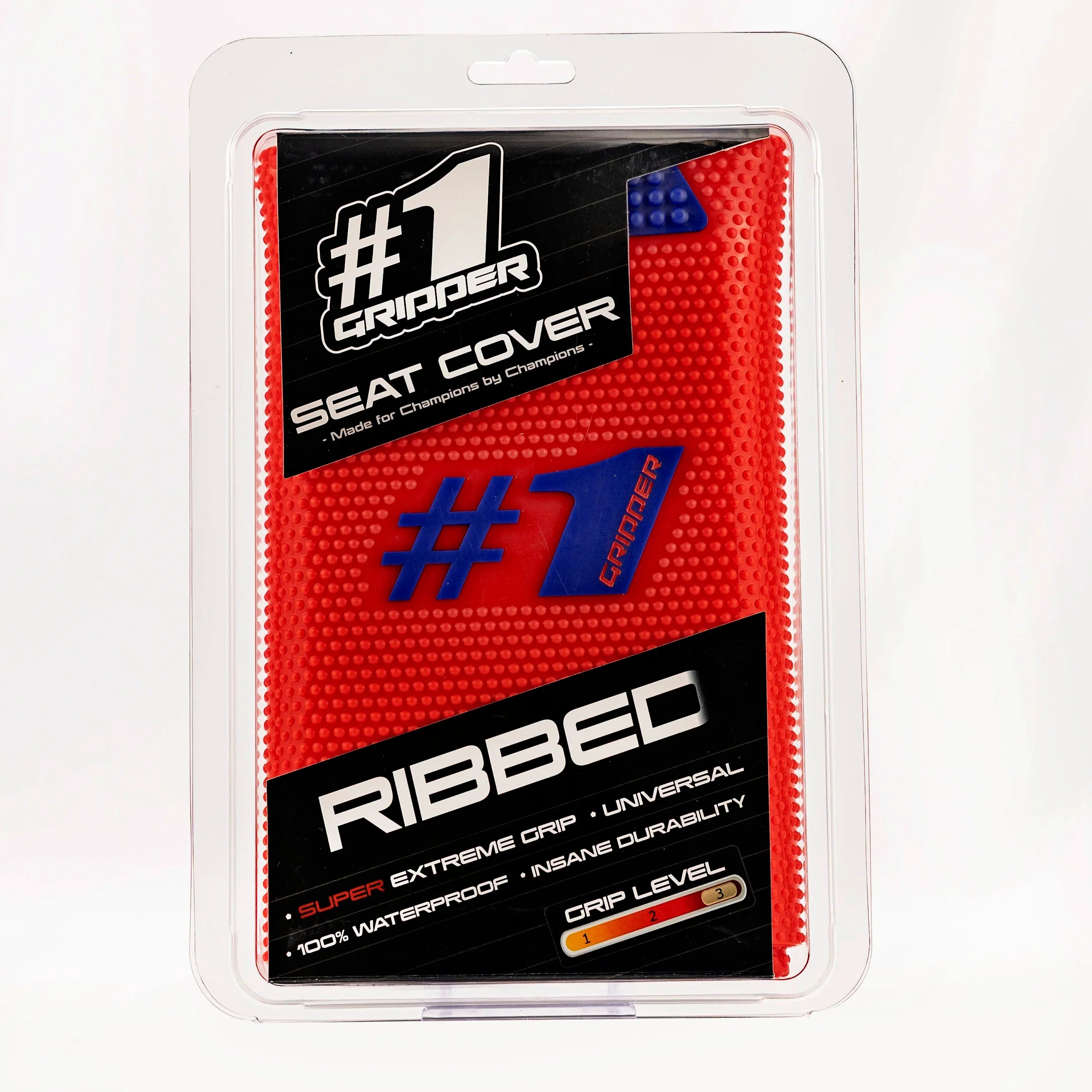1Gripper RIBBED Seat Cover - Red/Blue
