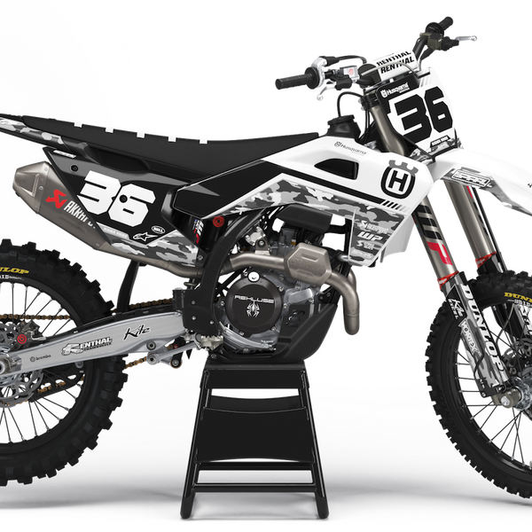 Husqvarna // Camo Grey Black Motocross Graphics Kit by SpiralGFX