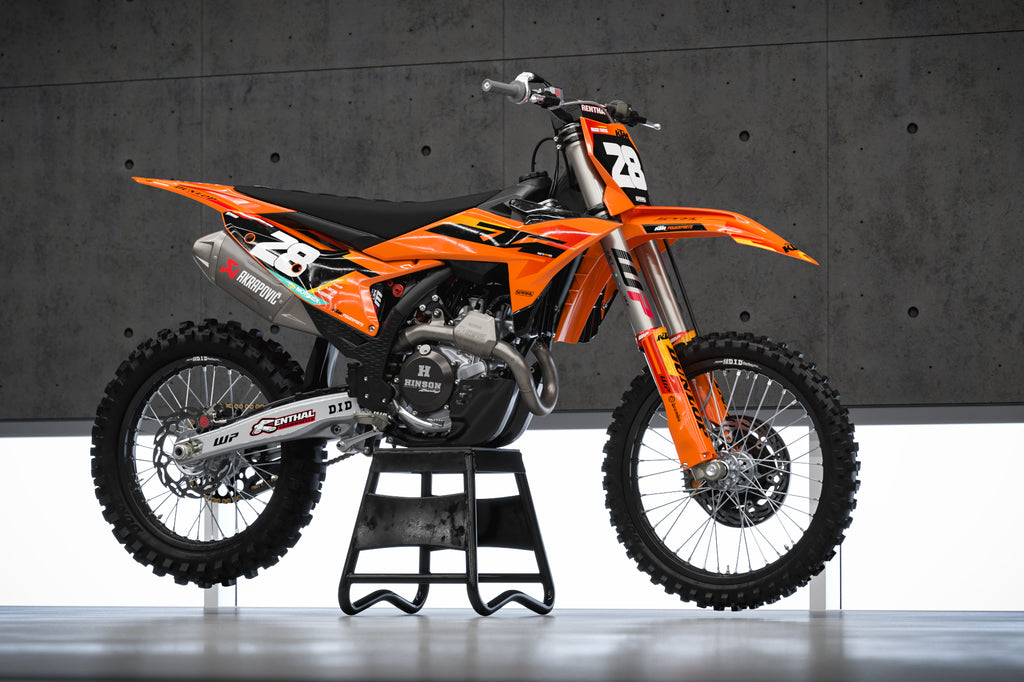 Ktm Orange Color Code KTM // OEM 25 Orange Red Motocross Graphics Kit by SpiralGFX