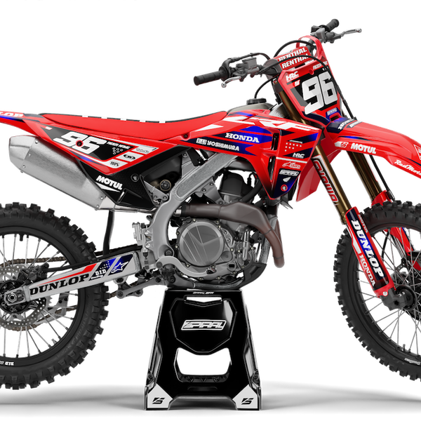 Honda // Racer Red Blue Motocross Graphics Kit by SpiralGFX