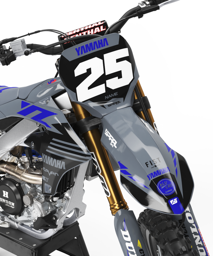 Gray Racer Theme Yamaha // Racer Grey Motocross Graphics Kit by SpiralGFX