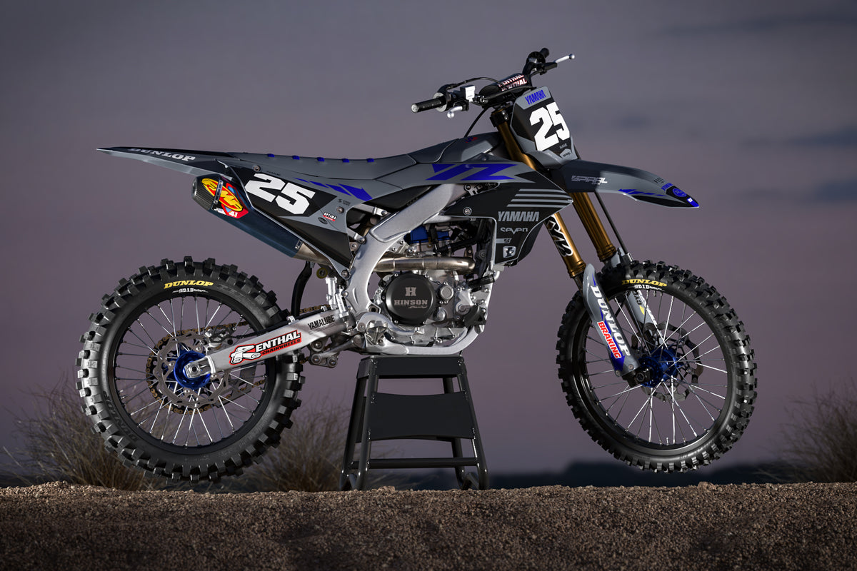 Gray Racer Theme Yamaha // Racer Grey Motocross Graphics Kit by SpiralGFX