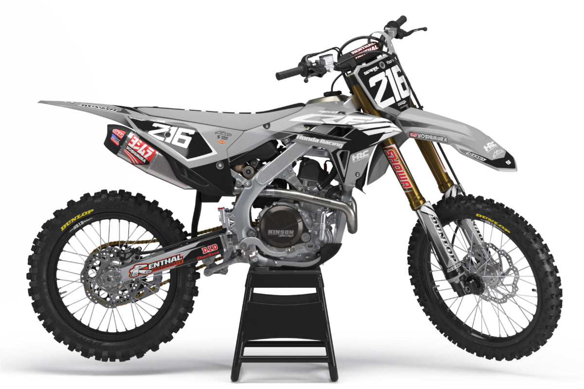 Honda // Moto Grey Motocross Graphics Kit by SpiralGFX